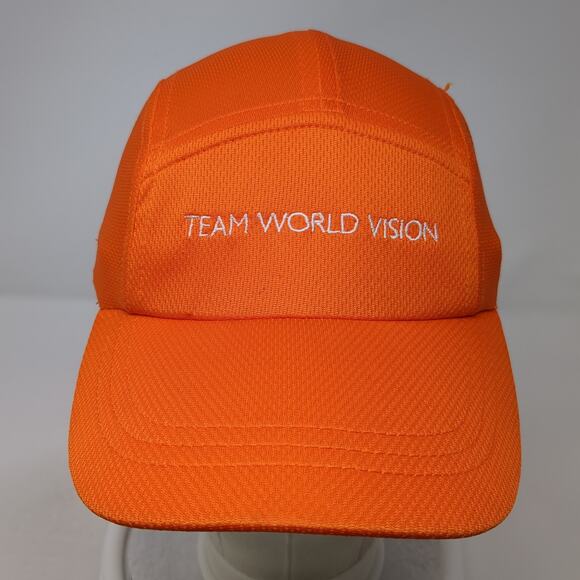 Team World Vision Slideback 5 Panel Hat Orange One Size Headsweats - Picture 2 of 10